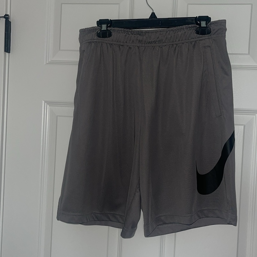 Nike Gray and Black Athletic Shorts Lightweight Design
